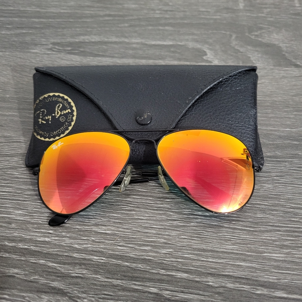 Ray-Ban RB3025 AVIATOR FLASH Sunglasses 60mm Good Condition